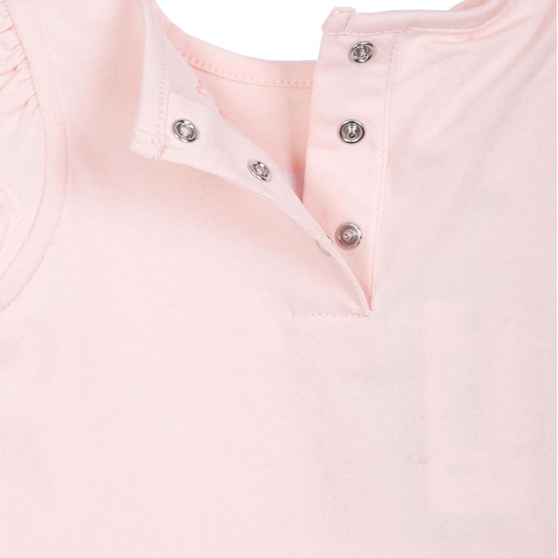 POLERA BEBE  NIÑA MANGA CORTA ESTAMPADO PAJARITO DAMASCO PILLIN - 4