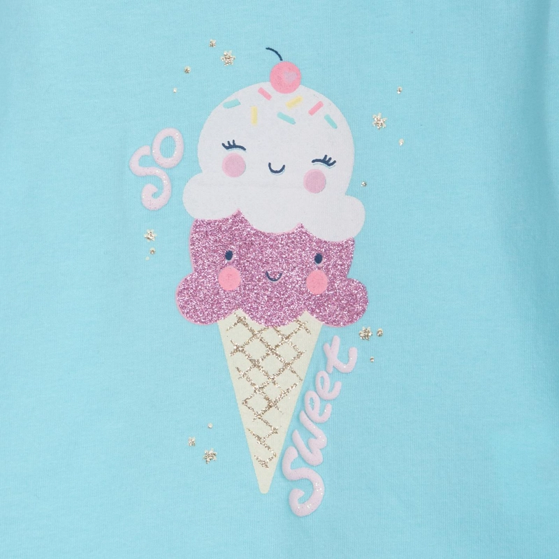 POLERA BEBE  NIÑA MANGA LARGA ESTAMPADO HELADO CALIPSO PILLIN - 3