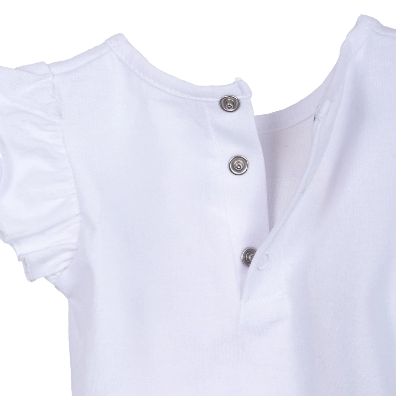 POLERA BEBE  NIÑA MANGA CORTA MANGA ESTRELLA DE MAR BLANCO PILLIN - 4