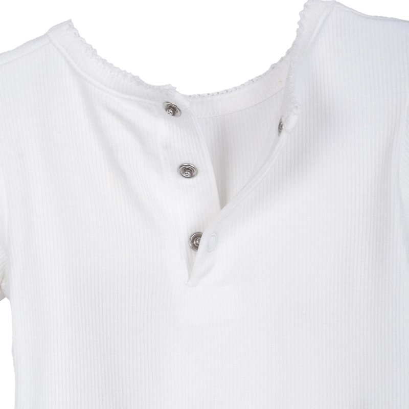 POLERA BEBE  NIÑA MANGA CORTA GLOBO CEREZAS BLANCO PILLIN - 4