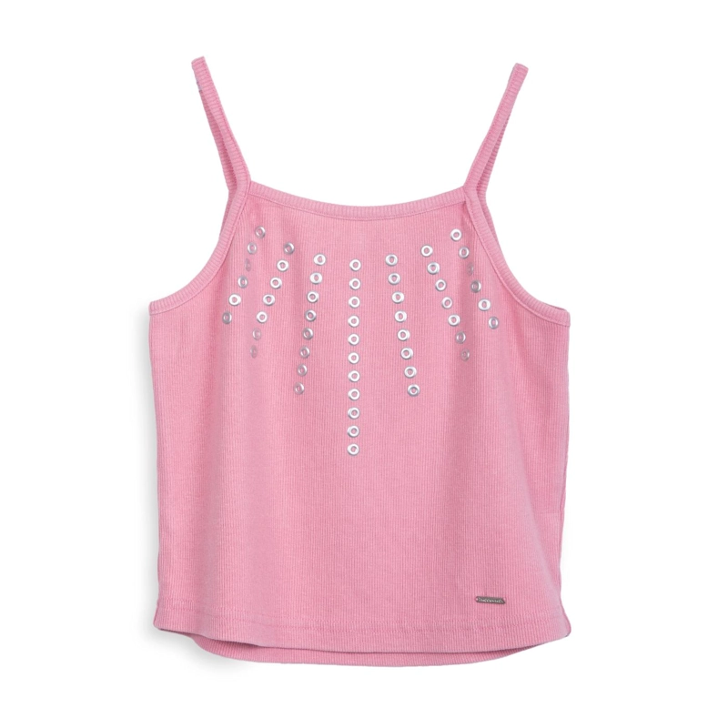 POLERA NIÑA SIN MANGAS ROSADO PILLIN - 1