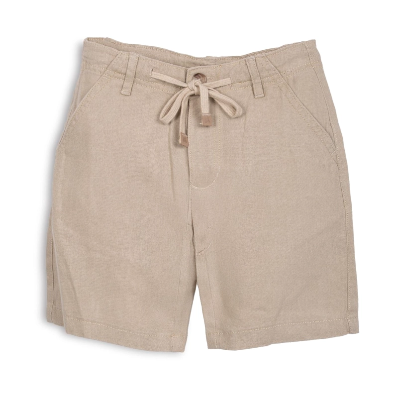 BERMUDA NIÑO LINO BEIGE PILLIN - 1