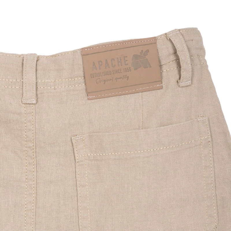 BERMUDA NIÑO LINO BEIGE PILLIN - 4