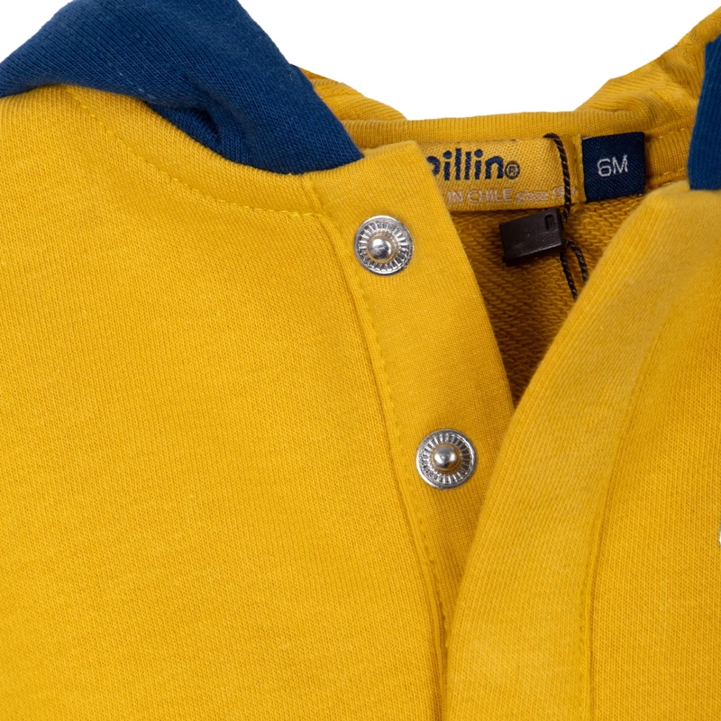 BUZO BEBE  NIÑO CON CAPUCHA AZUL PILLIN - 5