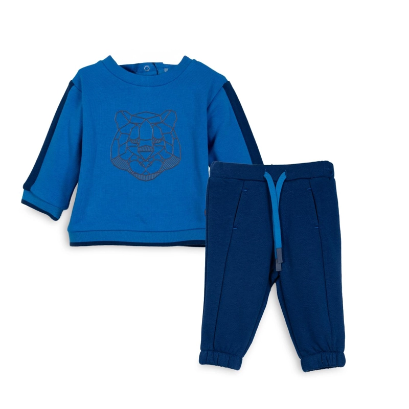 BUZO BEBE  NIÑO CUELLO REDONDO DISEÑO TIGRE AZULINO PILLIN - 1