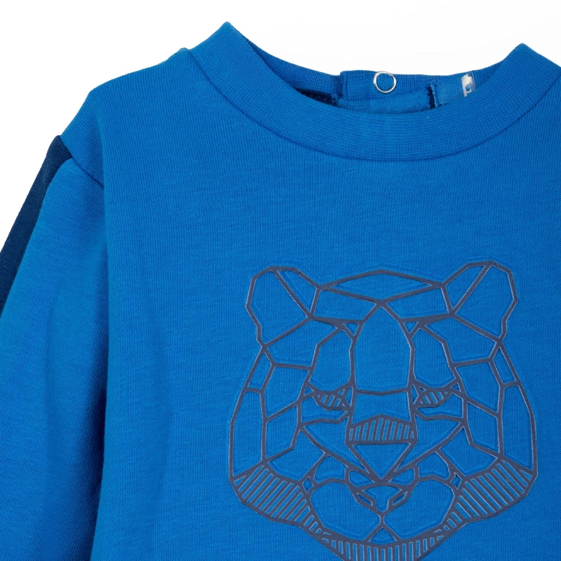 BUZO BEBE  NIÑO CUELLO REDONDO DISEÑO TIGRE AZULINO PILLIN - 3