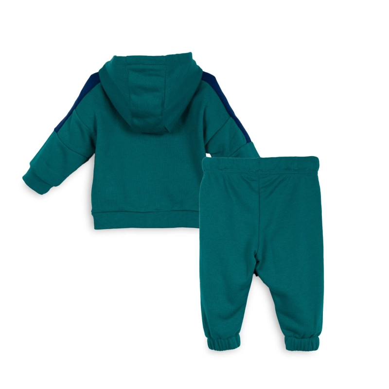 BUZO BEBE  NIÑO CON CIERRE Y CAPUCHA ESTAMPADO SKATER VERDE PILLIN - 2
