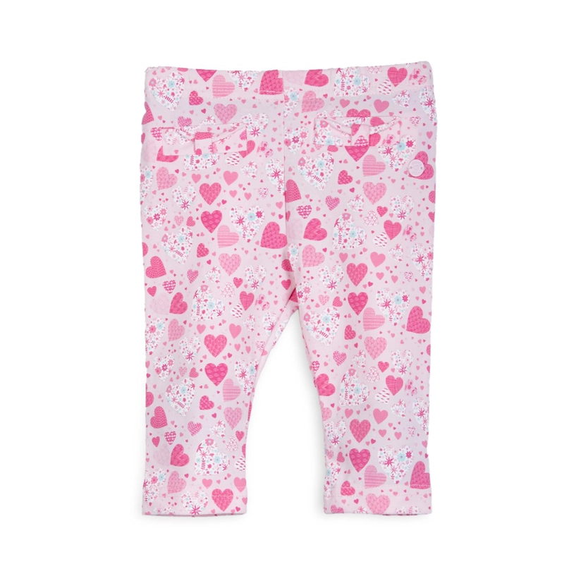 CALZA BEBE  NIÑA ESTAMPADO CORAZONES ROSADO PILLIN - 1