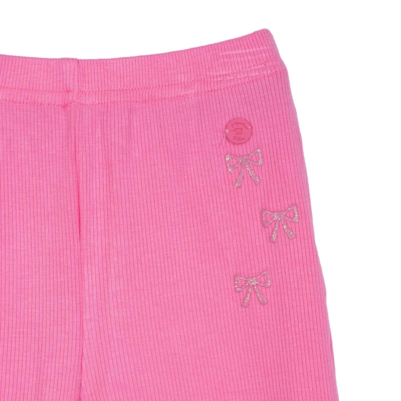 CALZA BEBE  NIÑA LISA PIERNA ANCHA FUCSIA PILLIN - 3