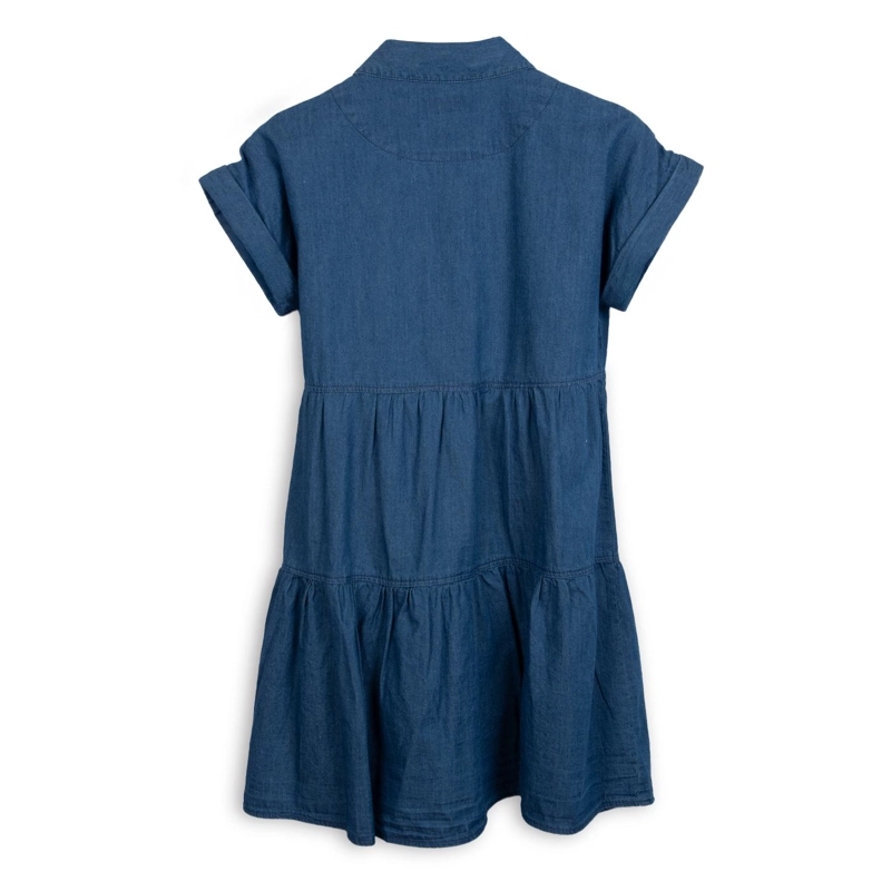 VESTIDO NIÑA ELASTICADO AZUL PILLIN - 2