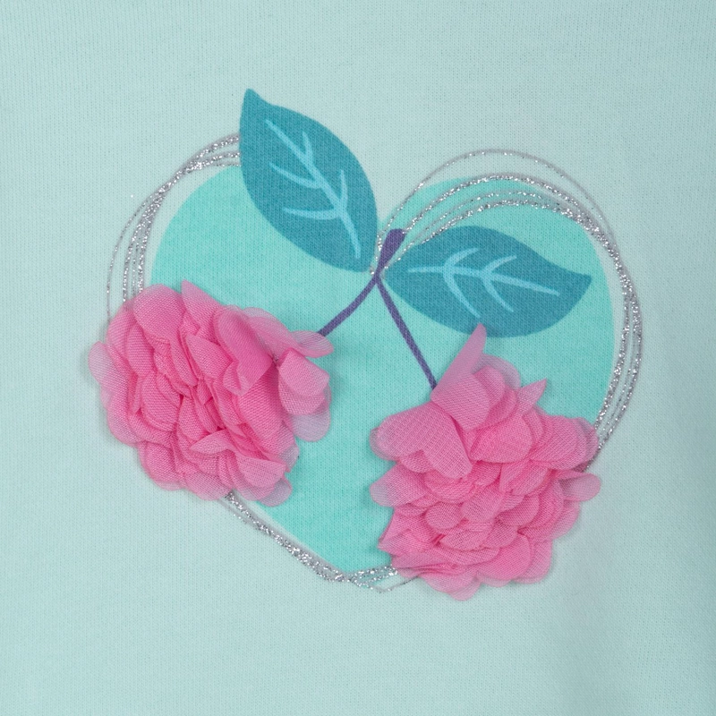 BUZO BEBE  NIÑA CUELLO REDONDO DISEÑO CEREZAS MENTA PILLIN - 3