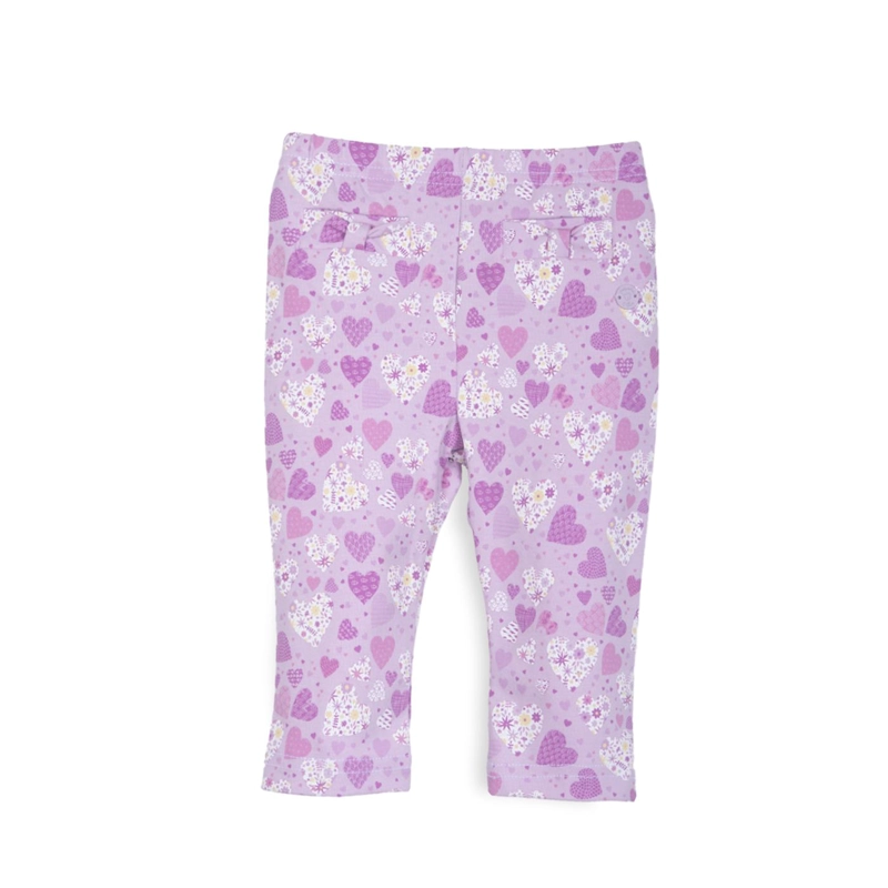 CALZA BEBE  NIÑA ESTAMPADO CORAZONES LILA PILLIN - 1
