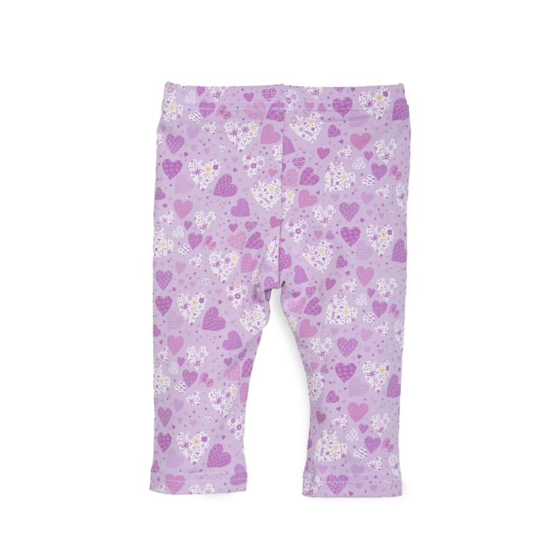 CALZA BEBE  NIÑA ESTAMPADO CORAZONES LILA PILLIN - 2