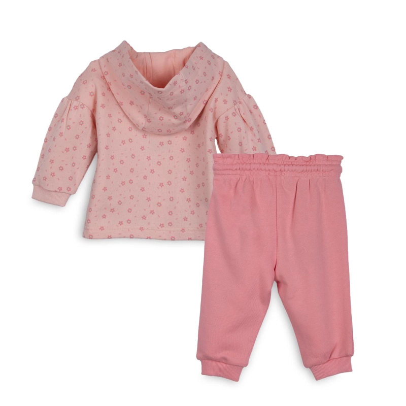 BUZO BEBE  NIÑA CON CAPUCHA CINTURA AJUSTABLE FLORAL DAMASCO PILLIN - 2