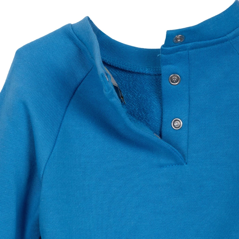 POLERON BEBE  NIÑO CUELLO REDONDO ESTAMPADO COCODRILO AZUL PILLIN - 4