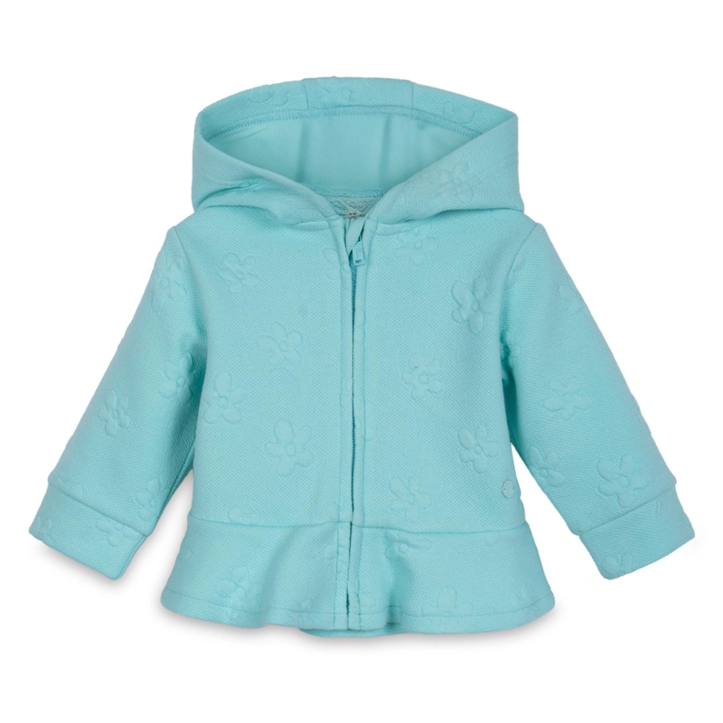 POLERON BEBE  NIÑA CON CIERRE Y CAPUCHA FLORAL CALIPSO PILLIN - 1