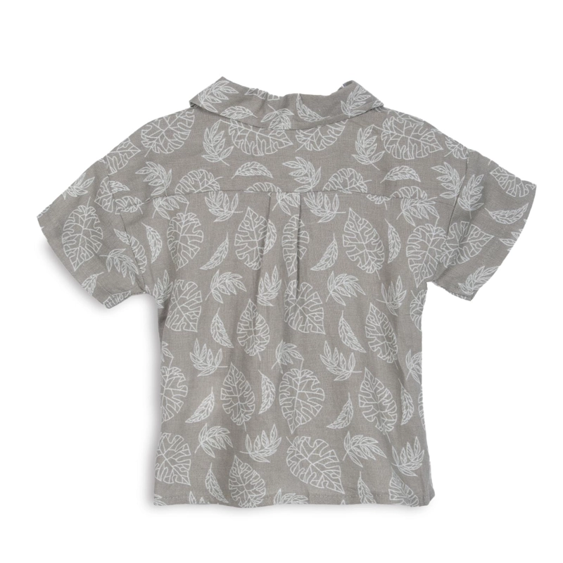 CAMISA BEBE  NIÑO LINO ESTAMPADO SILVESTE VERDE PILLIN - 2