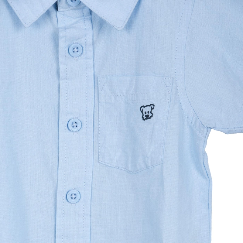 CAMISA BEBE  NIÑO MANGA CORTA LISA CELESTE PILLIN - 3