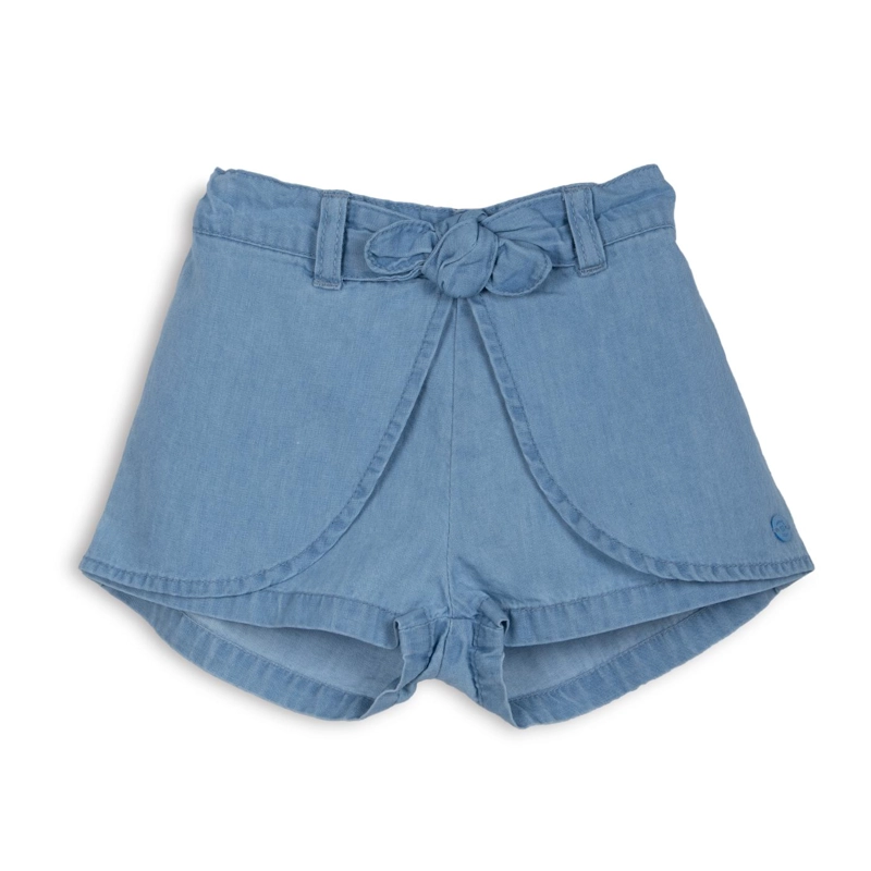 SHORT FALDA BEBE  NIÑA CINTURA AJUSTABLE CELESTE PILLIN - 1