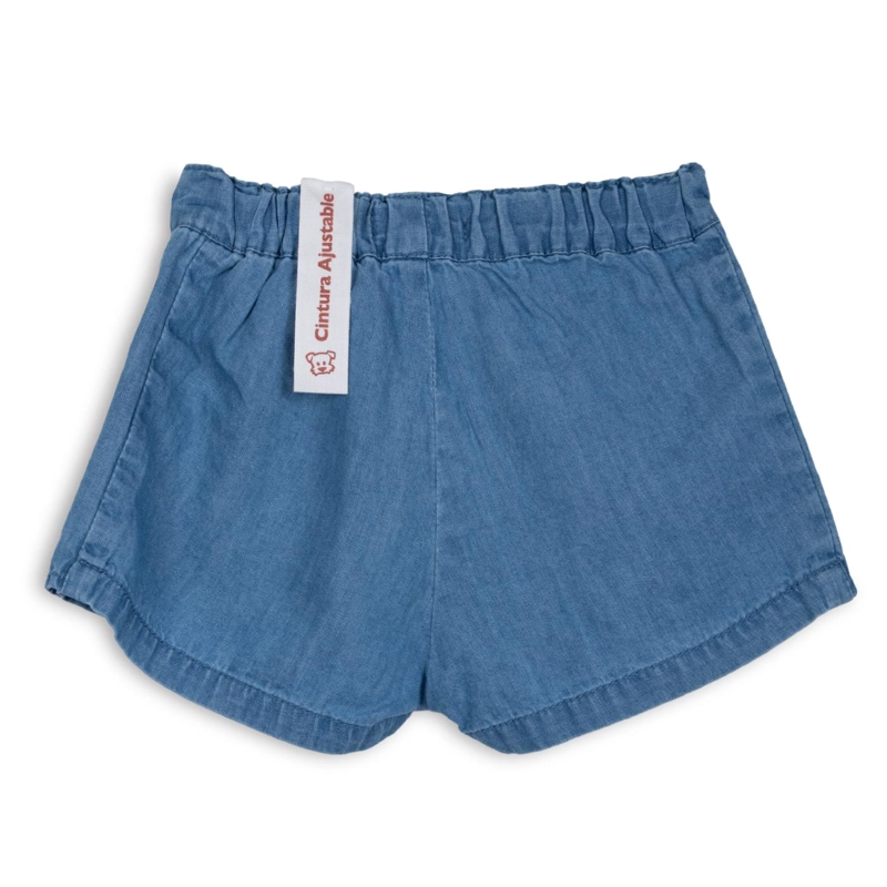 SHORT FALDA BEBE  NIÑA CINTURA AJUSTABLE AZUL PILLIN - 2