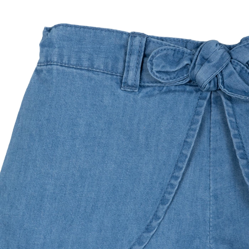 SHORT FALDA BEBE  NIÑA CINTURA AJUSTABLE AZUL PILLIN - 3
