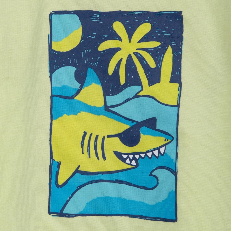 POLERA BEBE NIÑO MANGA CORTA ESTAMPADO PLAYERO AMARILLO PILLIN - 4