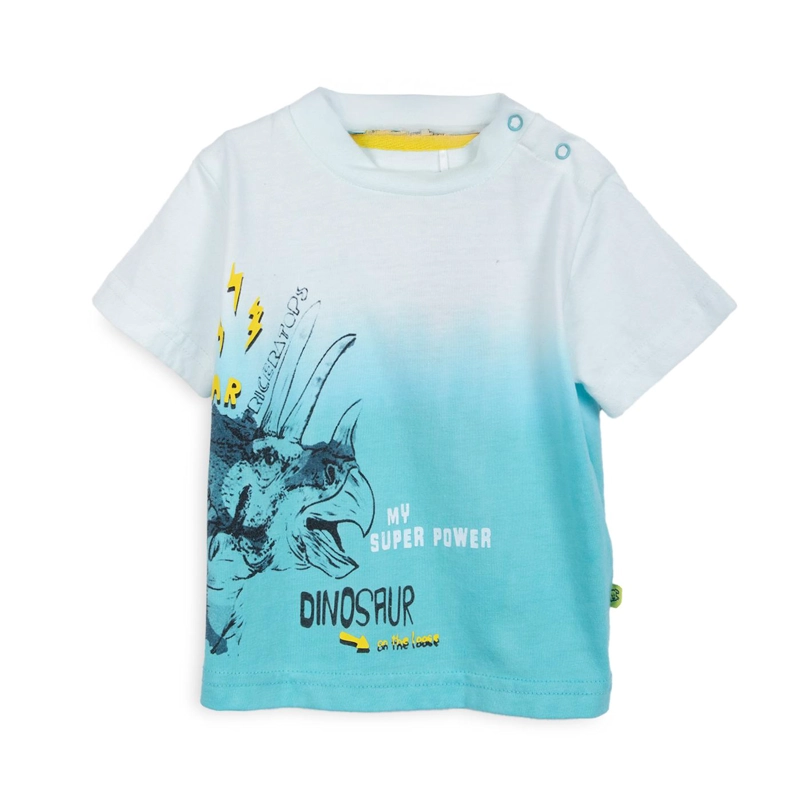POLERA BEBE NIÑO MANGA CORTA TIE-DYE DINOSAURIO CALIPSO PILLIN - 1