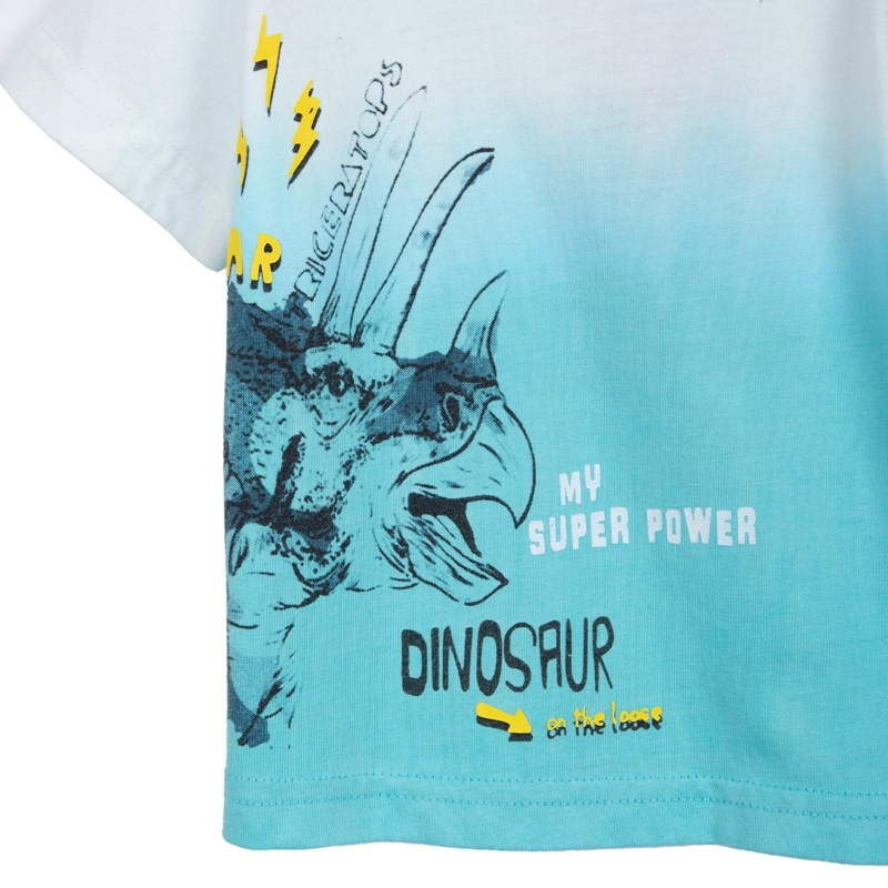 POLERA BEBE  NIÑO MANGA CORTA TIE-DYE DINOSAURIO CALIPSO PILLIN - 3