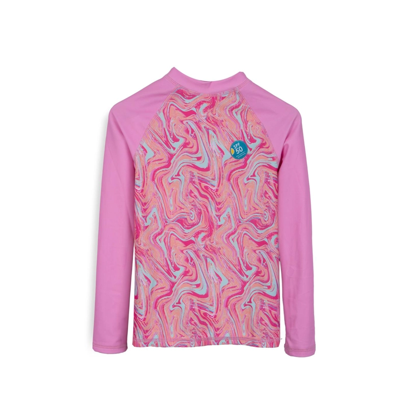 POLERA DE BAÑO NIÑA MANGA LARGA PROTECCION UV ROSADO PILLIN - 1