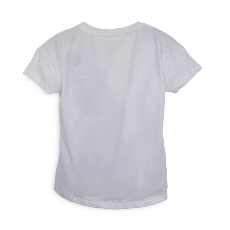 POLERA NIÑA MANGA CORTA ESTAMPADO LENTEJUELAS BLANCO PILLIN - 2