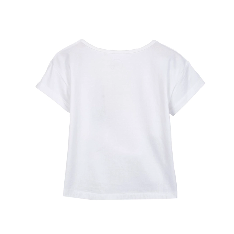 POLERA NIÑA MANGA CORTA ESTAMPADO JARDIN BLANCO PILLIN - 2