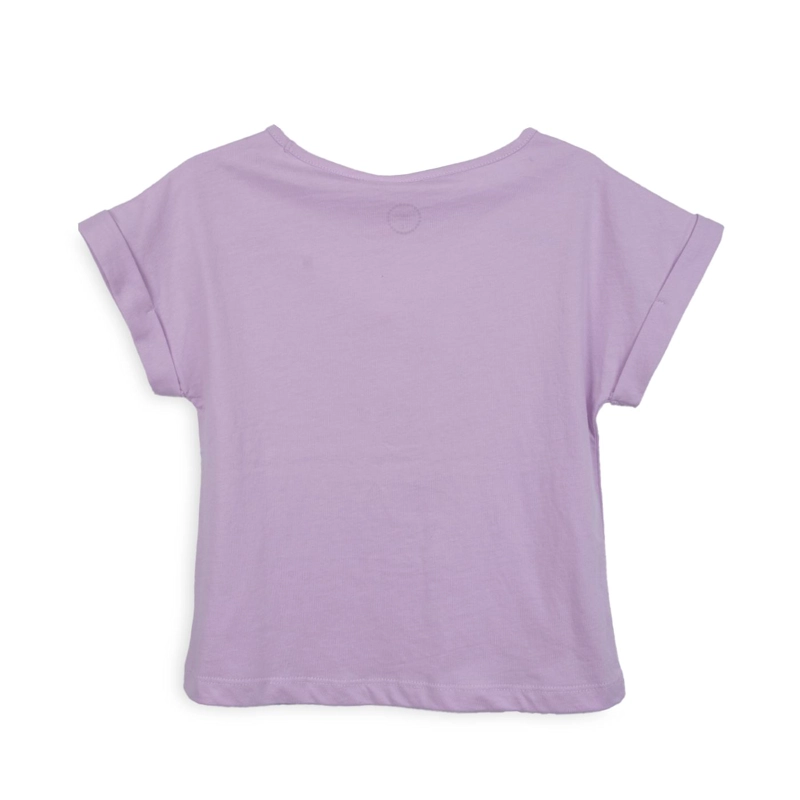 POLERA NIÑA MANGA CORTA ESTAMPADO PALMERA LILA PILLIN - 2