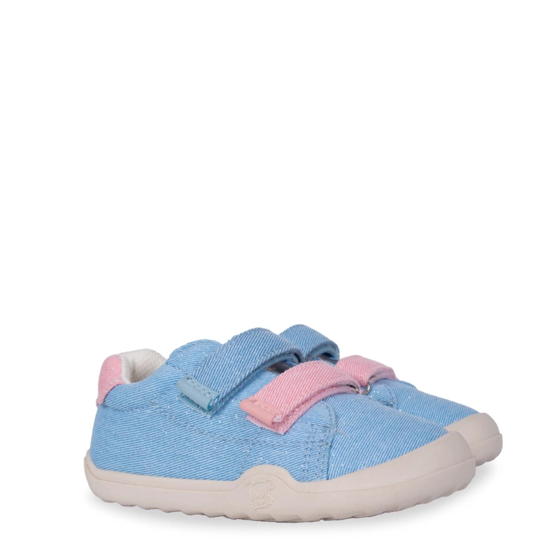 ZAPATILLA BEBE NIÑA ERGO DE LONA CELESTE PILLIN - 1