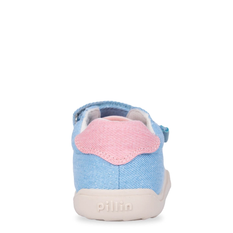 ZAPATILLA BEBE NIÑA ERGO DE LONA CELESTE PILLIN - 4