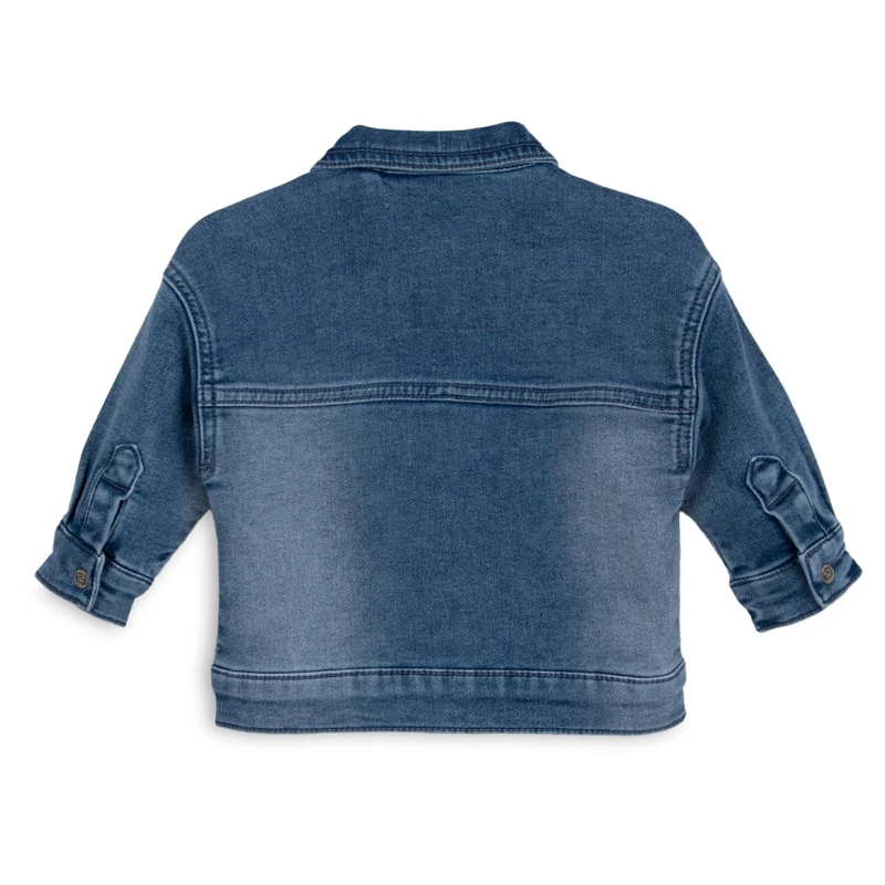 CHAQUETA BEBE NIÑO CON BROCHES Y BOLSILLOS DELANTEROS DENIM PILLIN - 2