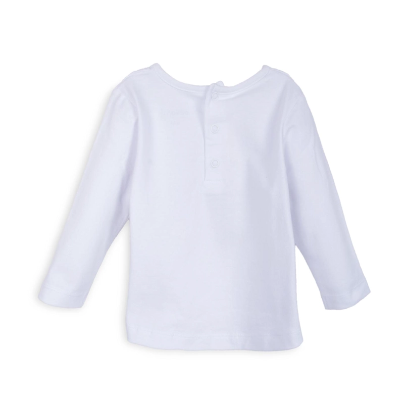 POLERA BEBE NIÑA MANGA LARGA ESTAMPADO FLORES BLANCO PILLIN - 2