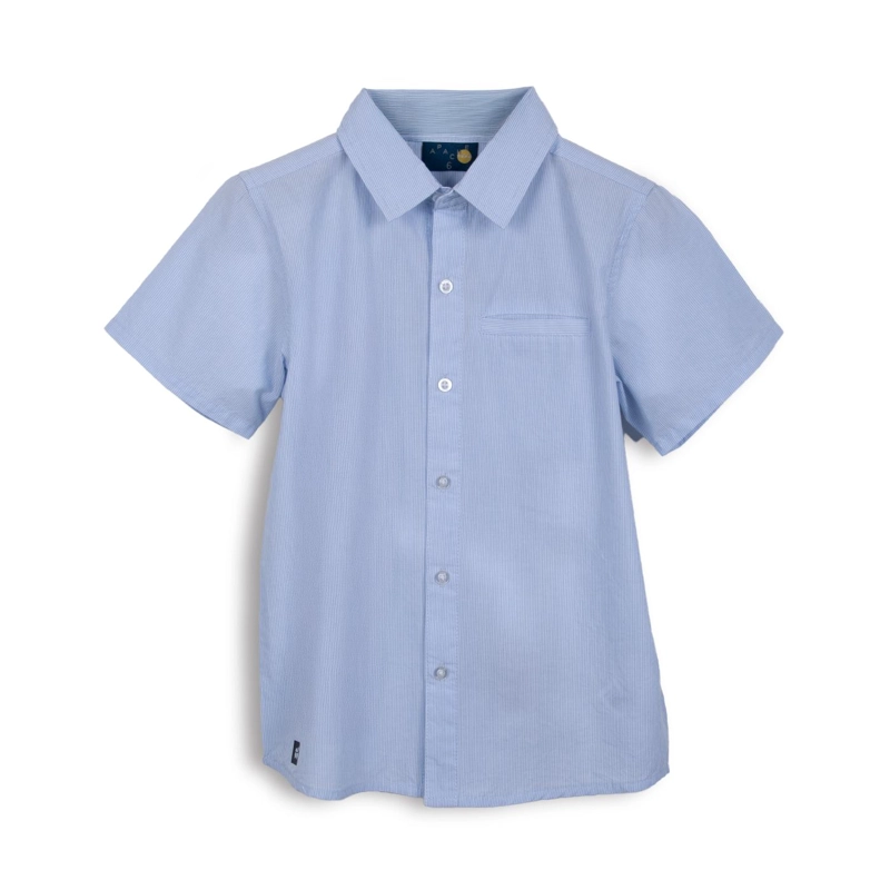 CAMISA NIÑO MANGA CORTA CELESTE PILLIN - 1