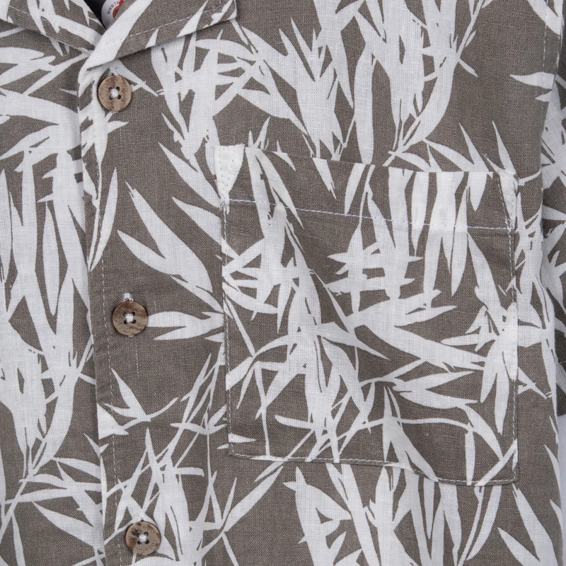 CAMISA NIÑO MANGA CORTA ESTAMPADO TROPICAL VERDE PILLIN - 3