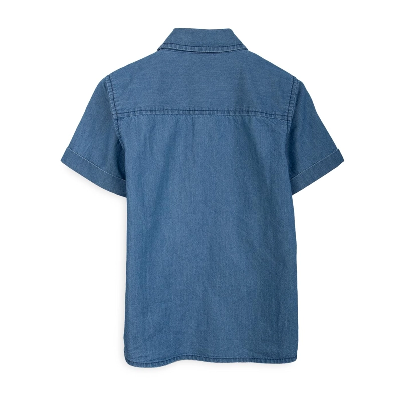 CAMISA NIÑO MANGA CORTA BOLSILLO DELANTERO DENIM PILLIN - 2