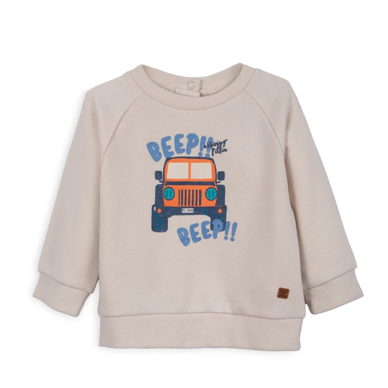 POLERON BEBE NIÑO CUELLO REDONDO ESTAMPADO JEEP ARENA PILLIN - 1