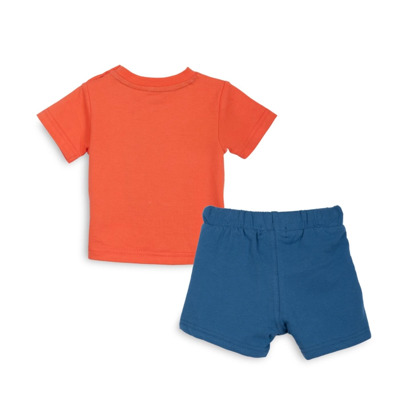 CONJUNTO FRANELA BEBE NIÑO ESTAMPADO NARANJO PILLIN - 2