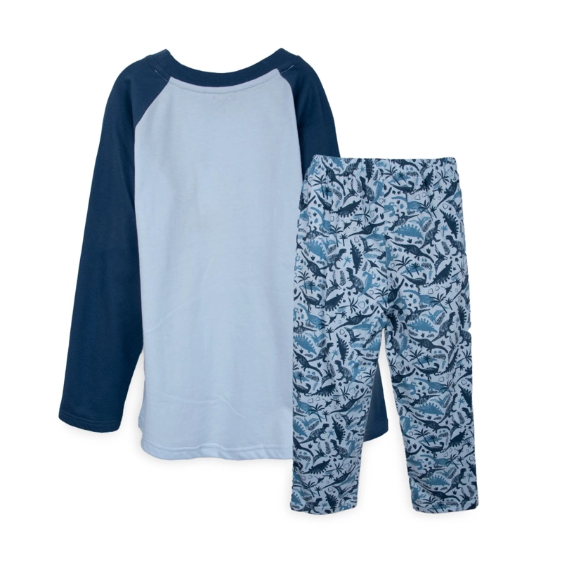 PIJAMA NIÑO MANGA LARGA DINOSAURIO AZUL PILLIN - 2