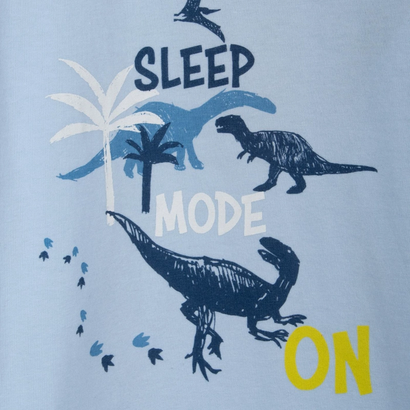 PIJAMA NIÑO MANGA LARGA DINOSAURIO AZUL PILLIN - 3