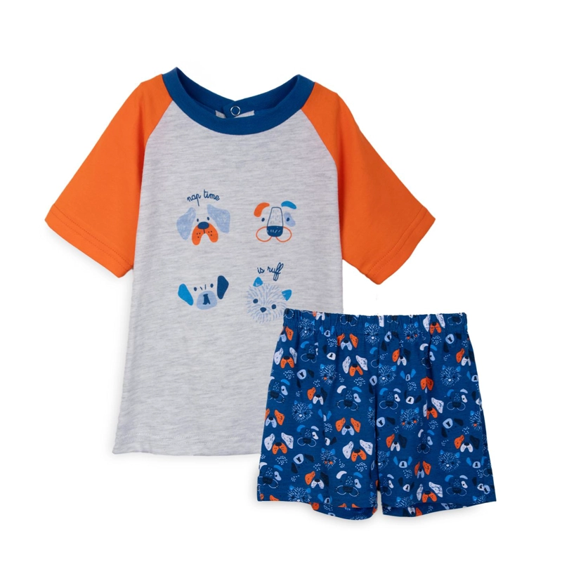 PIJAMA BEBE NIÑO MANGA CORTA NARANJO PILLIN - 1