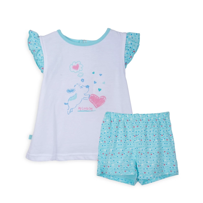 PIJAMA BEBE NIÑA MANGA CORTA MENTA PILLIN - 1