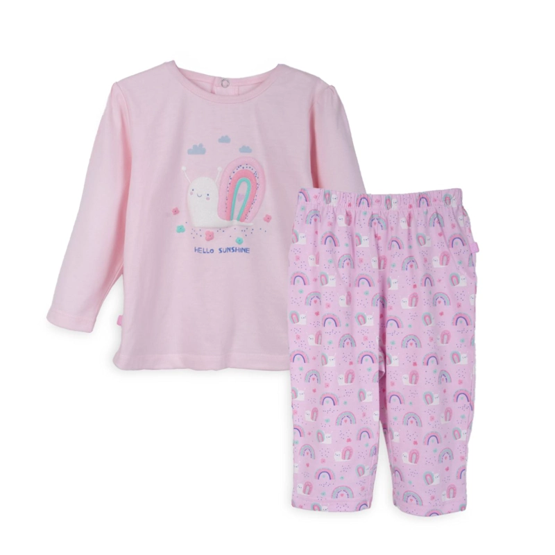 PIJAMA BEBE NIÑA ROSADO PILLIN - 1