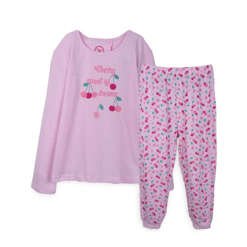 PIJAMA NIÑA MANGA LARGA ROSADO PILLIN - 1