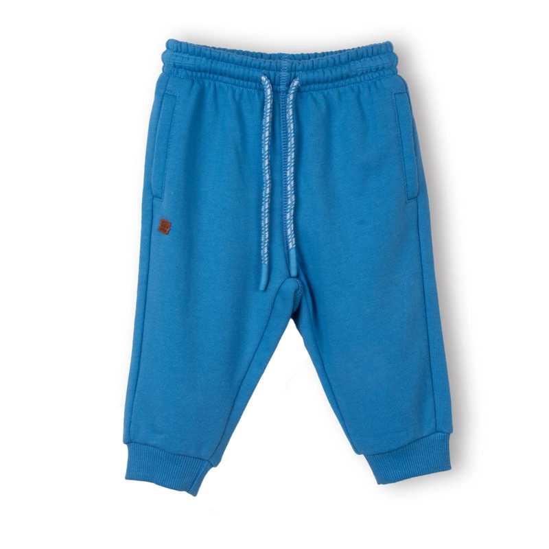 PANTALON BUZO BEBE NIÑO RIB BOLSILLOS AZUL PILLIN - 1