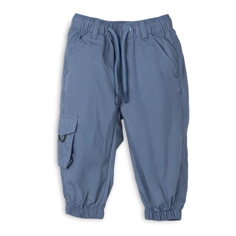 PANTALON BEBE NIÑO CARGO ELASTICADO AZUL PILLIN - 1