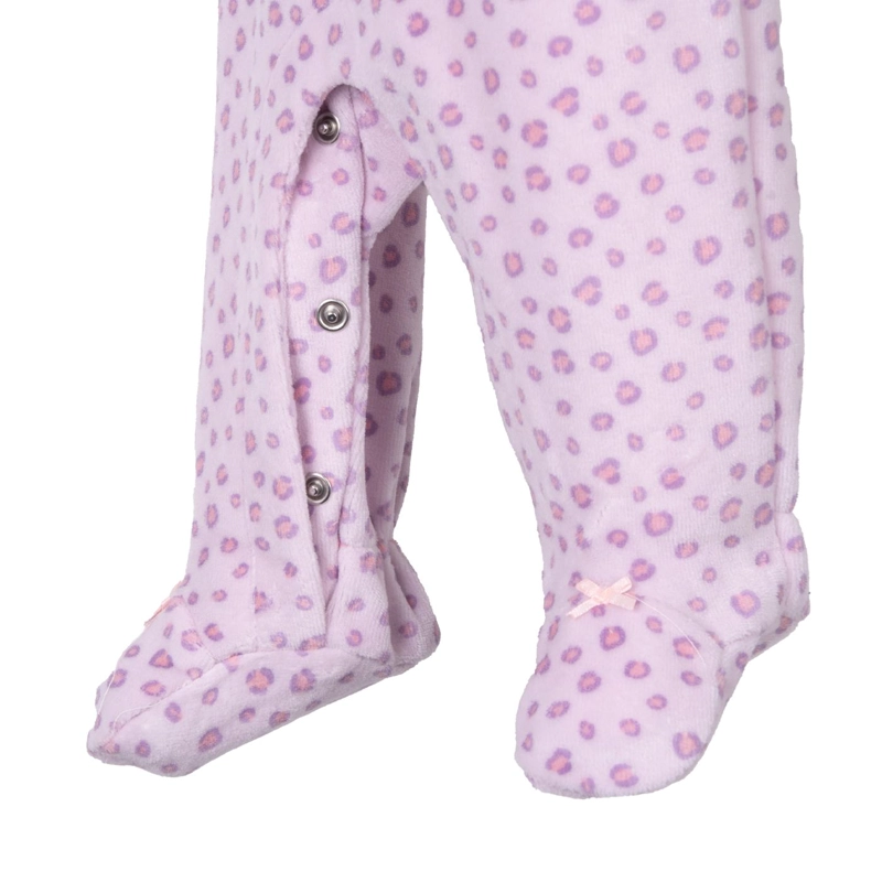 OSITO PLUSH RECIEN NACIDO NIÑA BORDADO ESTAMPADO LILA - 3
